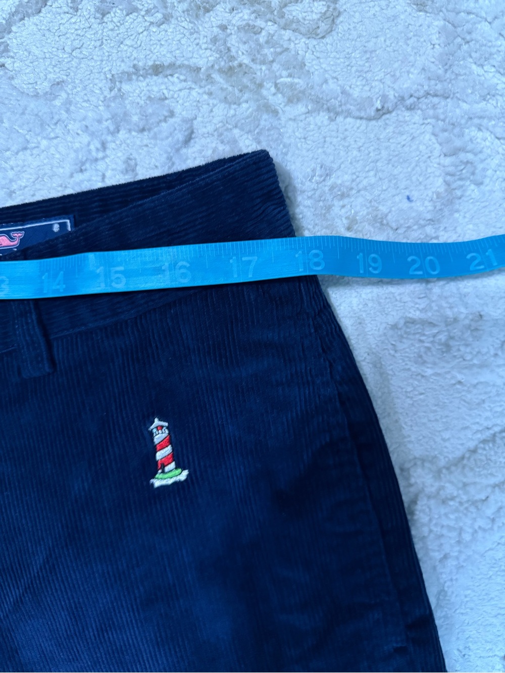 Vineyard Vines Corduroy Pants 35x30 Navy Embroidered Lighthouse Boat Preppy - Picture 4 of 7